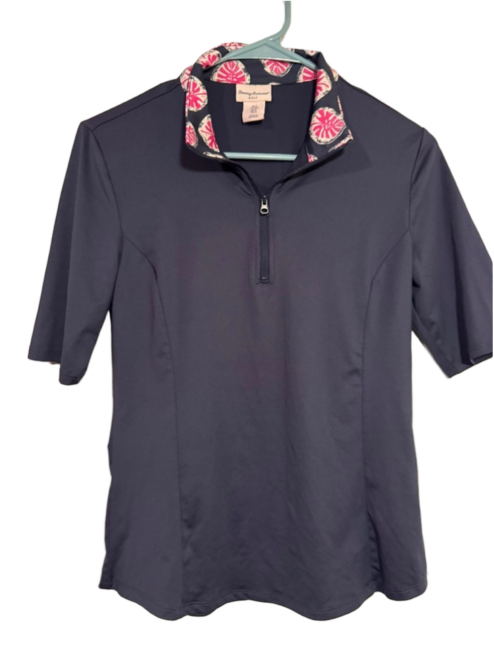 Women's Tommy Bahama Navy Pink Golf Short Sleeve Tee S